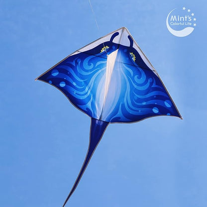Mint's Colorful Life Devil Fish Kite for Kids and Adults，Easy to Fly Delta Kites Single Line Large
