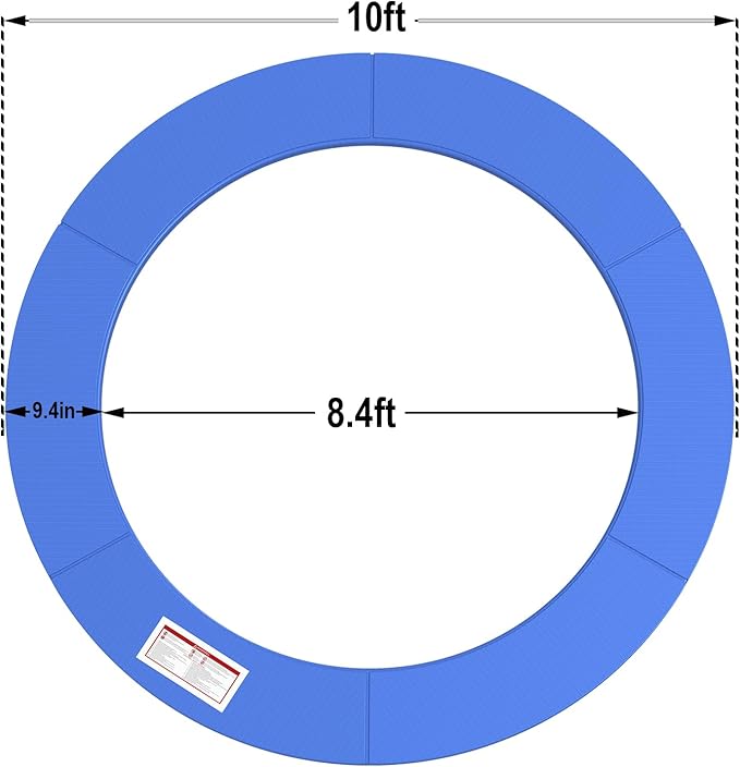 LANGXUN Universal Trampoline Repalcement Safety Pad, 8ft 10ft 12ft 14ft 15ft 16ft Waterproof