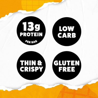 WILDE Protein Chips Chicken & Waffles, High Protein Snacks for Adults, Keto Chips, Gluten Free, Low