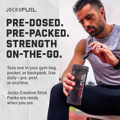 Jocko Fuel Creatine Stick Packs - Creatine Monohydrate Powder Travel Packs for Men & Women