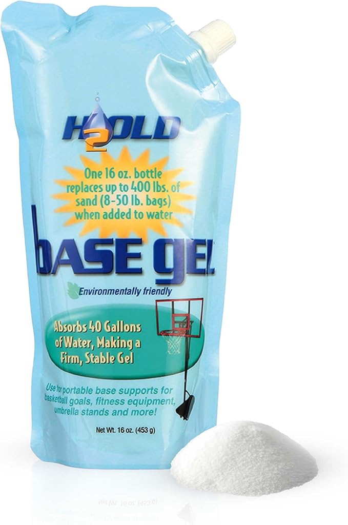 BaseGel Polymer for Basketball Goal and Outdoor Indoor Sign Hoops Bases, Perfect Replacement for