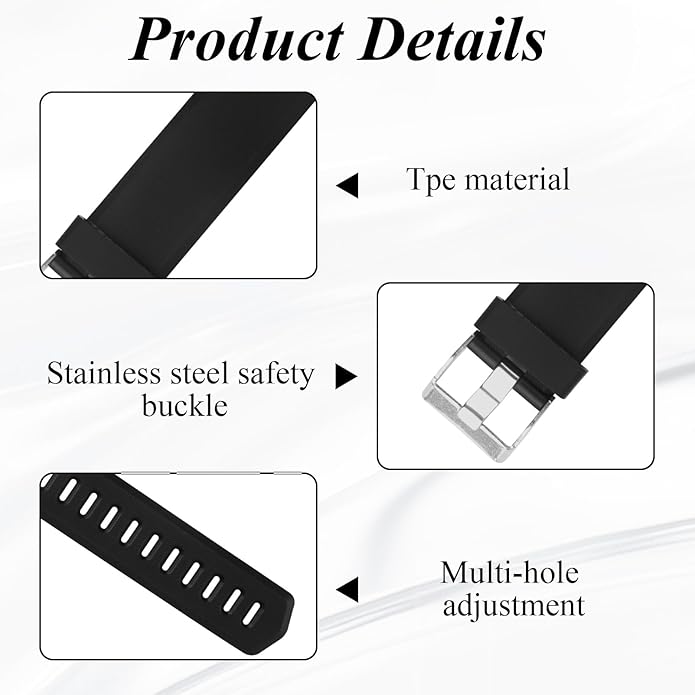 Watch Bands Replacement for ID115plus HR, Very Fit Pro Activity Fitness Tracker Wrist Bands Set
