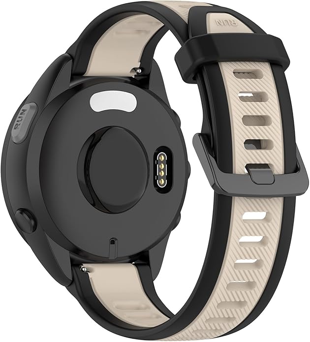Compatible with Garmin Forerunner 165 Watch Band, 20mm Width Silicone Replacement Bands for Garmin