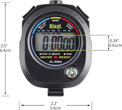 2 Pack Digital Stopwatch Timer: Large Display Multi-Function Stop Watch for Sports Coaches Swimming