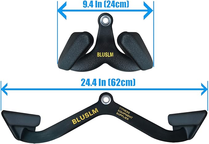 LAT Pull Down Bar for Cable Machine, LAT Pulldown Attachments T Bar V Bar Cable Attachment, Back