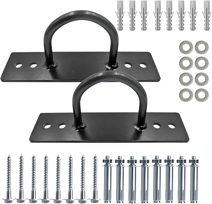 Battle Ropes Anchor, Battle Rope Wall Ceiling Mount Kit Bracket Hook for Suspension Straps Crossfit