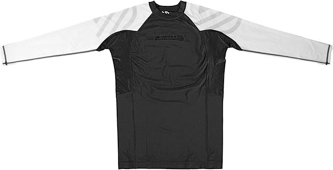 Sanabul Essential Long Sleeve Compression Training Rash Guard for MMA BJJ Wrestling Grappling and