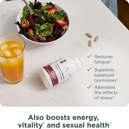 Ancient Nutrition Testosterone Support + Collagen Supplement, Hydrolyzed Collagen Peptides, Key