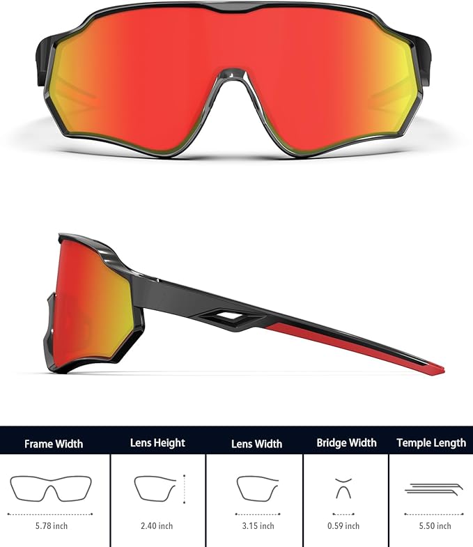 BEACOOL Polarized Running Sunglasses for Men Women UV400 Protection TR90 Sport Sunglasses for