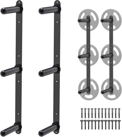 "Kipika Weight Plate Storage Rack - Wall Mounted Weight Plate Holder with Durable Steel
