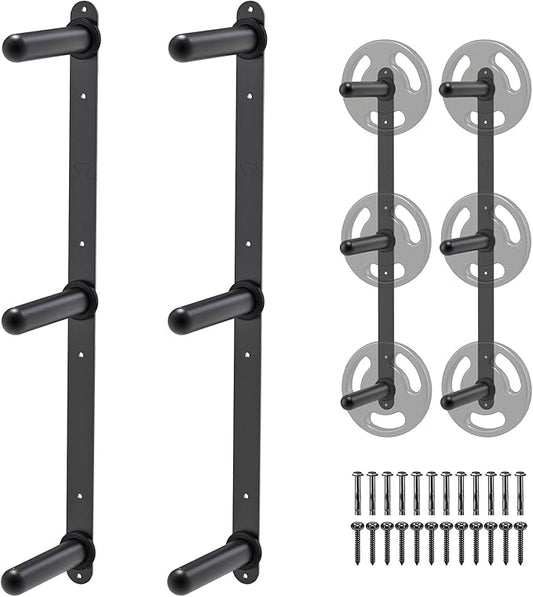 "Kipika Weight Plate Storage Rack - Wall Mounted Weight Plate Holder with Durable Steel