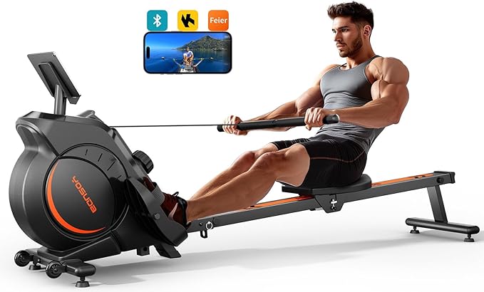 YOSUDA Magnetic/Water Rowing Machine for Home - Rower Machine Use with Bluetooth, App Supported