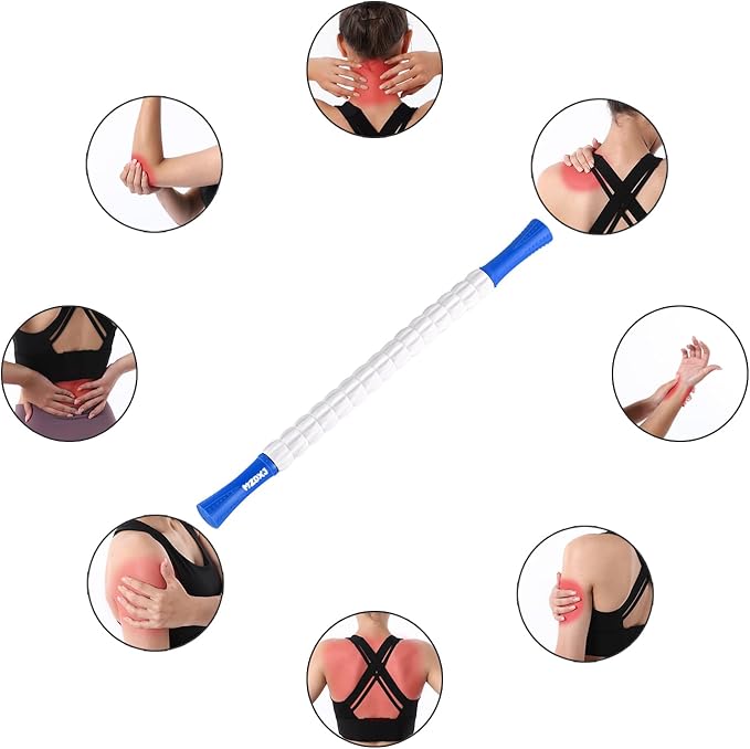 Muscle Roller Stick for Athletes - Deep Tissue Fascia Blaster & Roller Massager for Myofascial Pain
