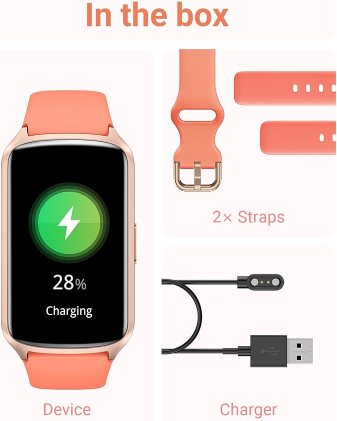 Health Fitness Tracker with 24/7 Heart Rate, Blood Oxygen, Blood Pressure, Sleep Tracker, 5ATM