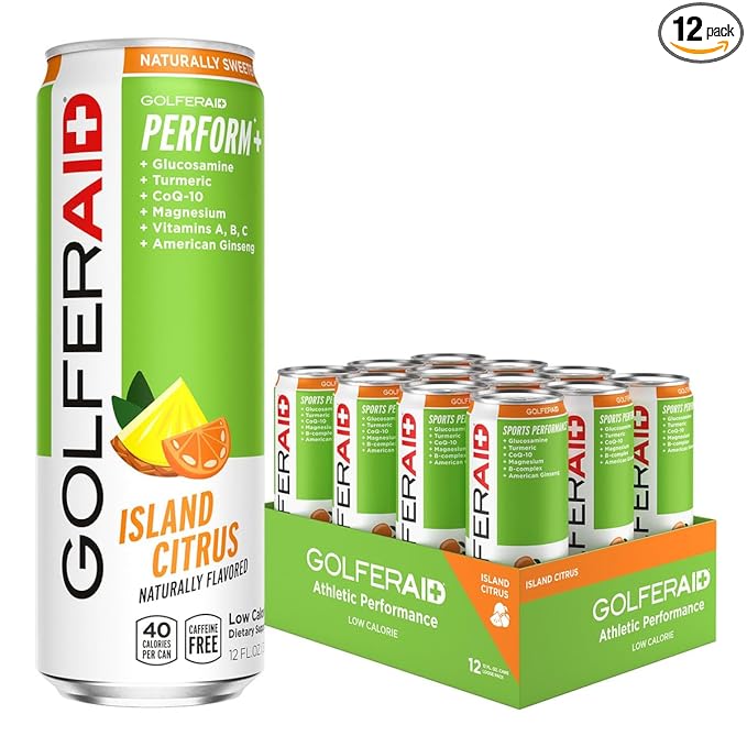 GOLFERAID Performance Blend, Up Your Golf Game, No Caffeine, Glucosamine, Turmeric, MSM, CoQ10