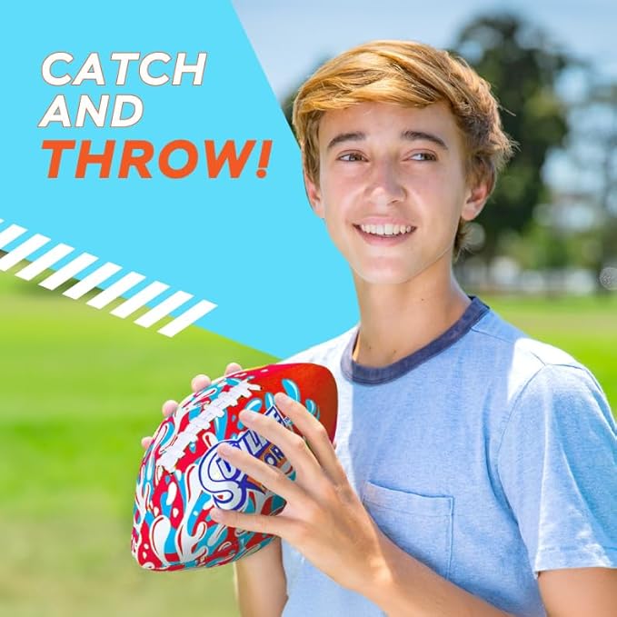 Sunlite Sports Waterproof Football for Lawn Backyard Pool Beach Lake Park Water Toy, Outdoor Play