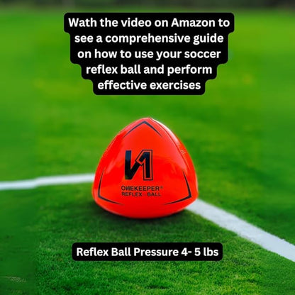 Soccer Reflex & Reaction Ball - White, Orange, Blue, Pink, and Fluo Yellow, Agility and