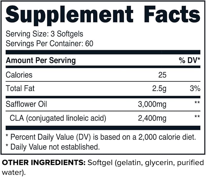 Primaforce CLA 2400 mg per Serving (180 softgels) - Max CLA - for Men and Women, Non-Stimulating