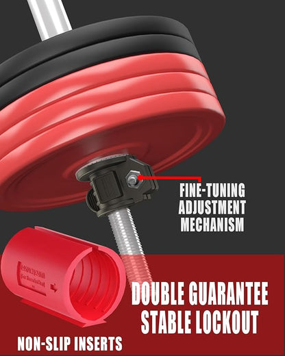 Barbell Clips 1 Inch Quick Release Weight Clamps 0.9-1.18inch Multi-Size Adjustable Olympic Clamps