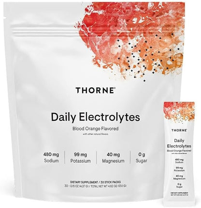 THORNE - Daily Electrolytes - Zero Sugar & Low-Calorie Electrolyte Drink Mix - Naturally Flavored &