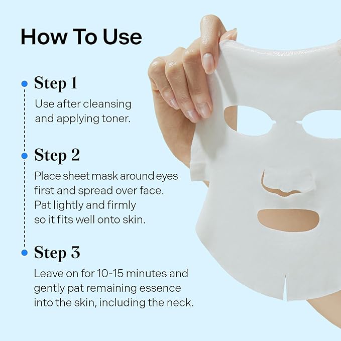 Torriden DIVE IN Hyaluronic Acid Facial Mask (10 sheets) | Extra Moisturizing Care | Hyaluronic