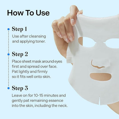 Torriden DIVE IN Hyaluronic Acid Facial Mask (10 sheets) | Extra Moisturizing Care | Hyaluronic