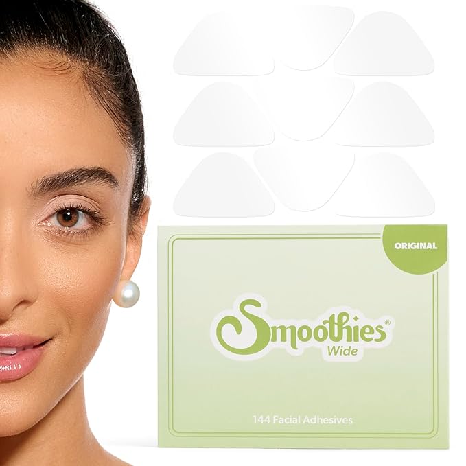 Smoothies Wide Wrinkle Patches for Face Overnight - Facial Patches for Elevens, Crows Feet and