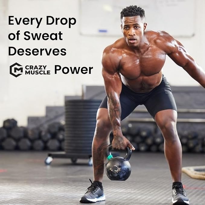 Crazy Muscle Creatine Pills, 5g 3X Pure Creatine Monohydrate, Pre Workout Bulk Muscle Mass Gainer