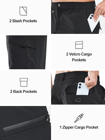 NORTHYARD Men's Cargo Hiking Shorts 9" Lightweight Outdoor Tactical Work Camping Sport Golf Casual