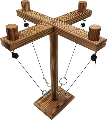 Hook and Ring Game, Large Ring Toss Game for Adults, Ring Game on a String, Tabletop Games, Hook