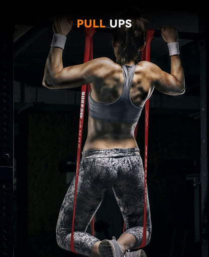 SUNPOW Pull Up Assistance Bands - Set of 5 Resistance Heavy Duty Workout Exercise Stretch Fitness