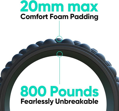 FitBeast Back Roller, Back Wheel Foam Roller - Targeted Muscle Roller for Deep Tissue Massage, Back