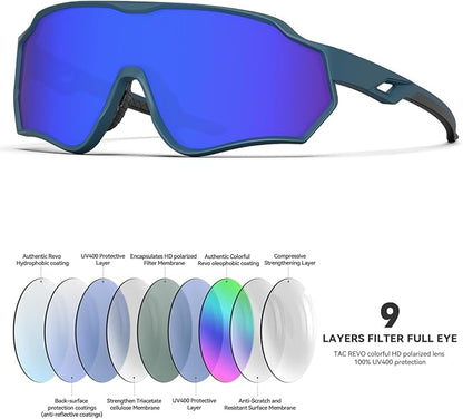 BEACOOL Polarized Running Sunglasses for Men Women UV400 Protection TR90 Sport Sunglasses for