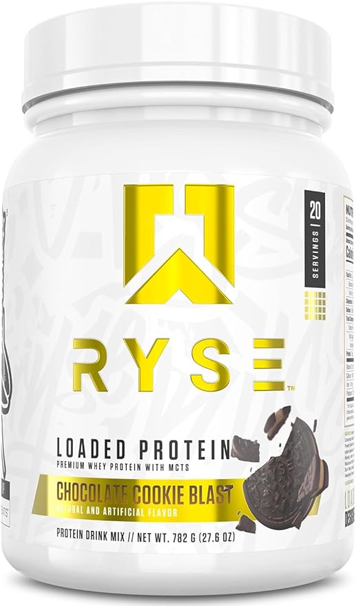 RYSE Loaded Protein Powder - Chocolate Cookie Blast - 25g Whey Protein Isolate & Concentrate with