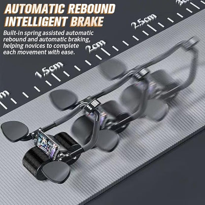 2024 New Ab Roller Wheel with Timer & Knee Mat,Automatic Rebound Abdominal Wheel with Elbow Support