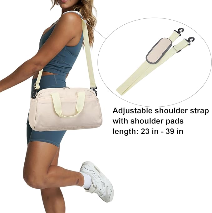 14 inch Small Gym Bag for Women & Men, Mini Duffel Bag for Travel Sports Lightweight Carry On Bag