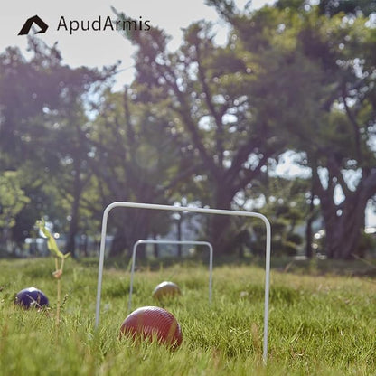 ApudArmis Universal Croquet Wickets Standard Size, Set of 9 White Square Arrow Wickets Rplacement