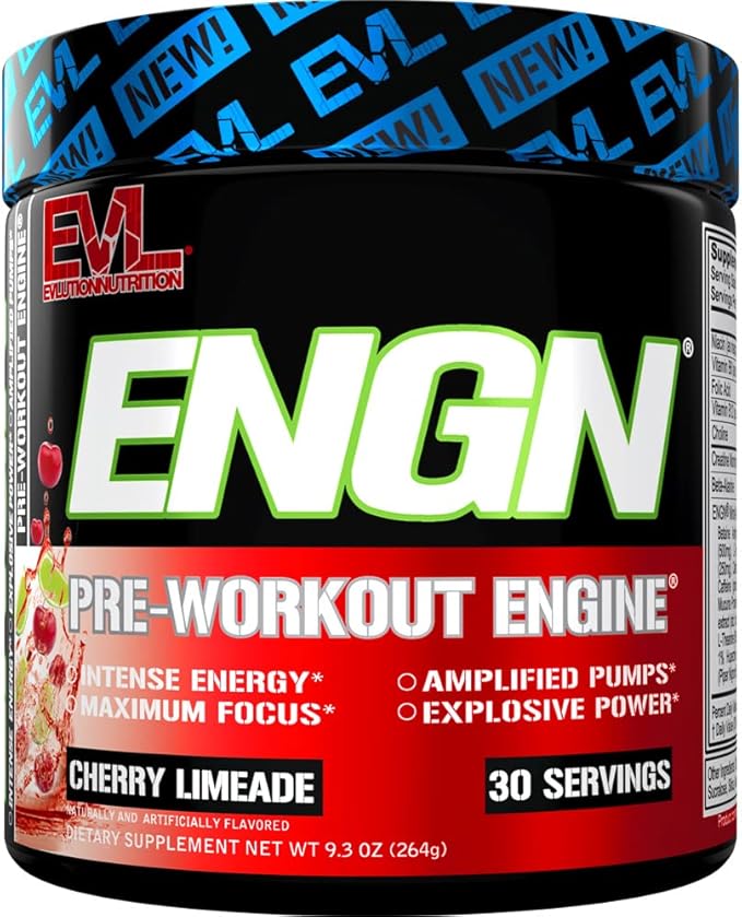 EVL Intense Pre Workout with Creatine - ENGN Energizing Pre Workout for Men Powder Drink for