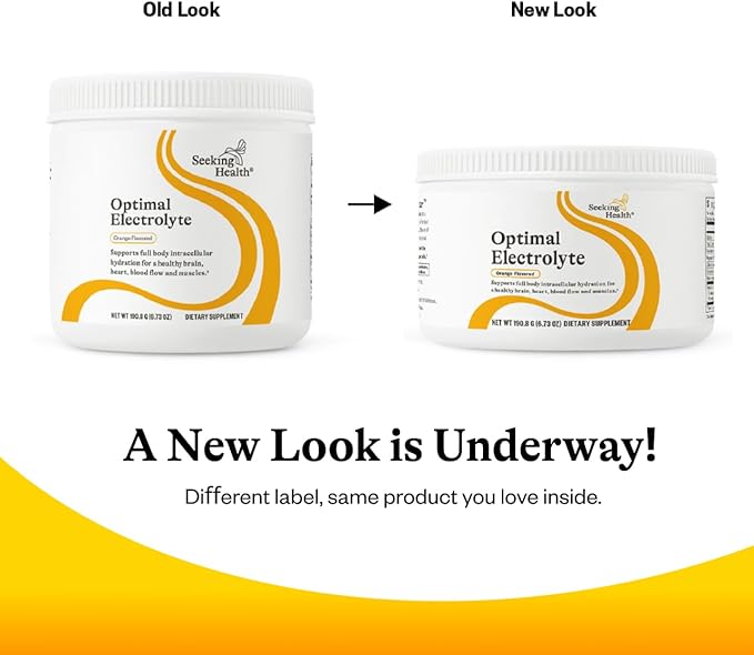 Seeking Health Optimal Electrolyte Powder, Orange Flavor, Healthy Energy and Endurance Support
