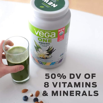 Vega Organic All-in-One Vegan Protein Powder, Chocolate - Superfood Ingredients, Vitamins for