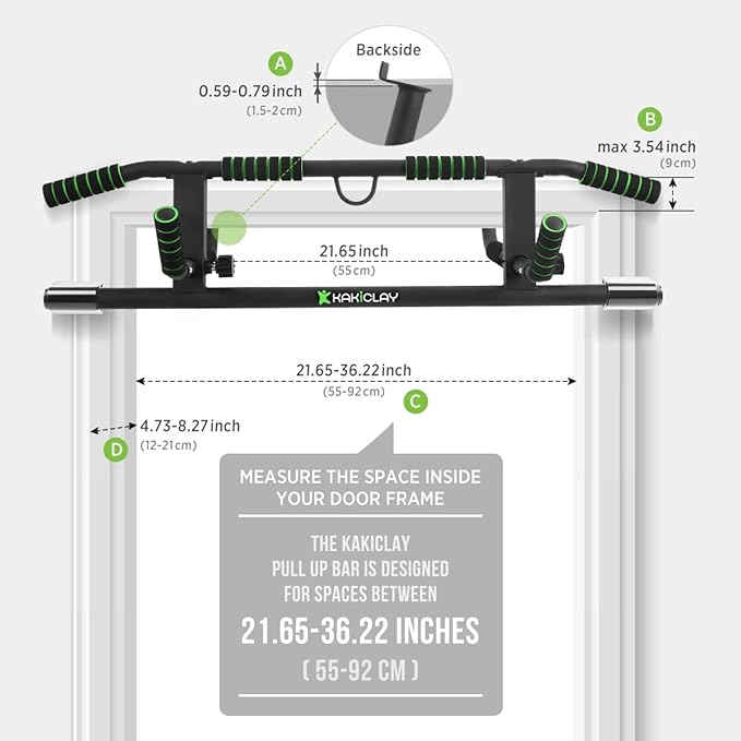2025 Upgrade Multi-Grip Pull Up Bar with Smart Larger Hooks Technology - USA Original Patent