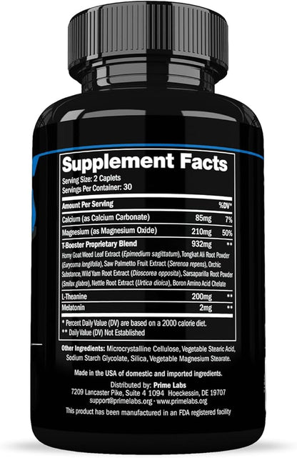 Prime Labs Night Duty - Nighttime Testosterone Booster & Sleep Support - PM Rest & Muscle Recovery