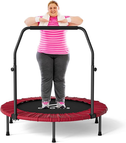 CLORIS 40in Folding Trampoline Mini Trampoline Rebounder Trampoline for Adults Fitness Trampoline
