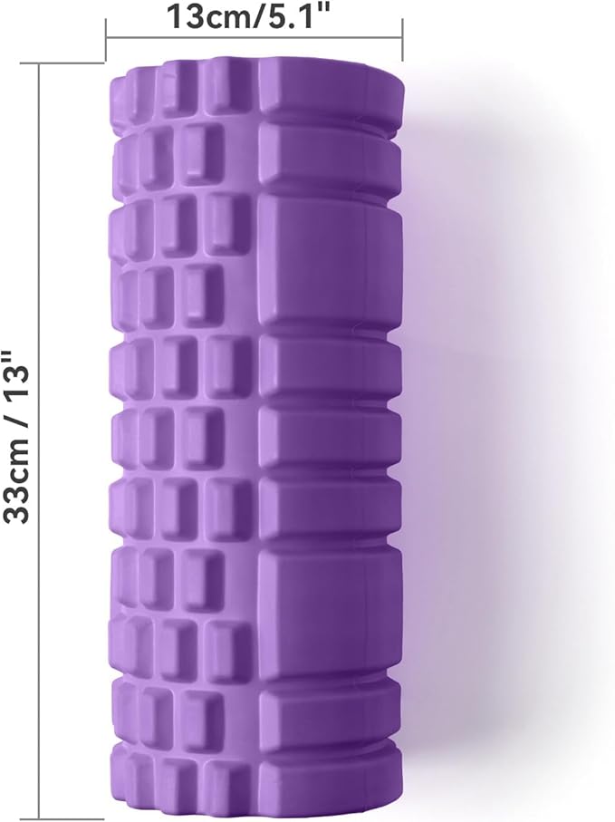 Foam Roller for Muscle Massager, Patented 13" High Density Exercise Roller for Muscle and