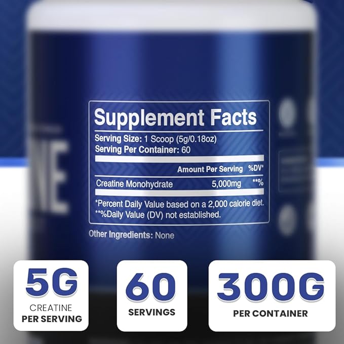 Micronized Creatine Monohydrate Powder, Vegan Creatine Powder Unflavoured, Supplements for Men
