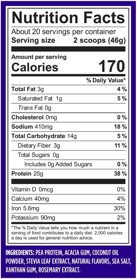 Vega Original Essential Protein - 25g Plant-Based Protein, Creamy Vanilla, 20 Servings, Vegan