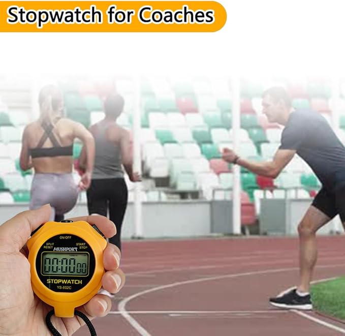 Stopwatch Timer Only Stopwatch Mode, ON/Off Silent Simple Operation, Without Clock Date Countdown