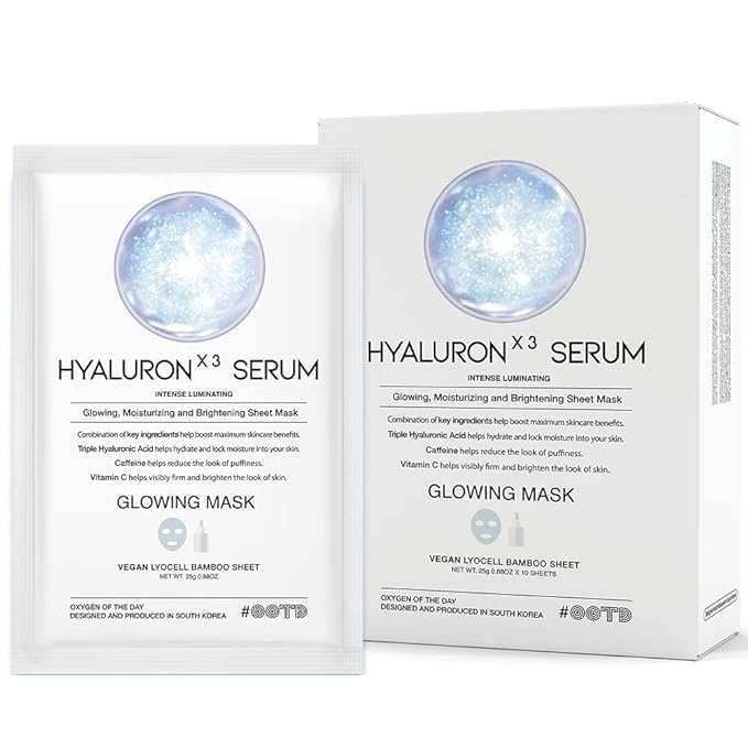 #OOTD Triple Hyaluron Hydrating Mask for Dry and Sensitive Skin, Anti Aging, Tightening and