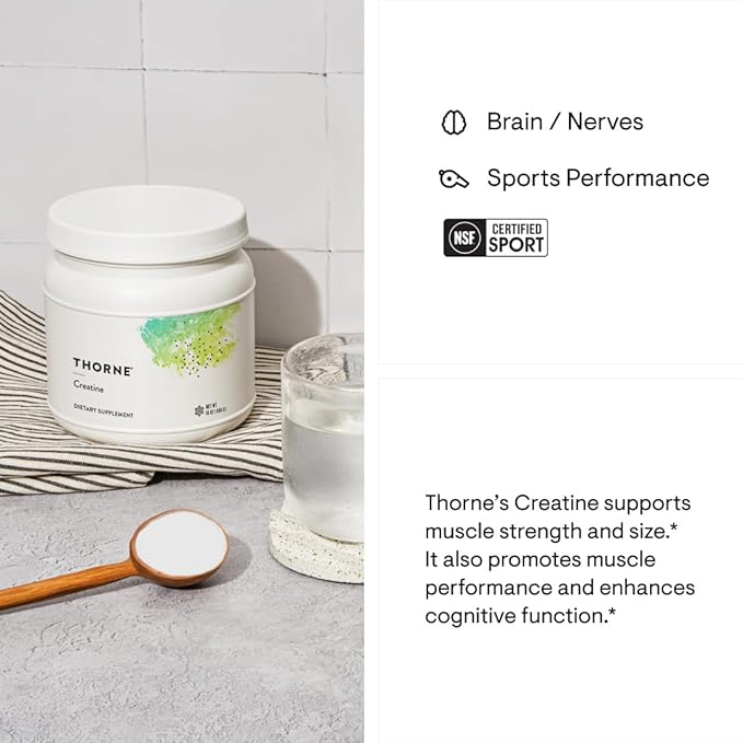 THORNE Creatine - Micronized Creatine Monohydrate Powder - Support for Muscles & Cognitive