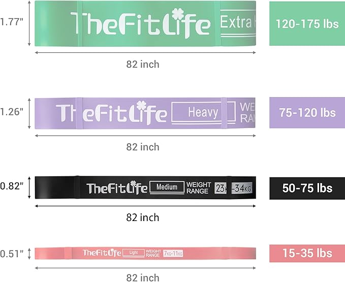 TheFitLife Pull Up Assistance Bands- Resistance Bands for Working Out, Long Workout Bands for